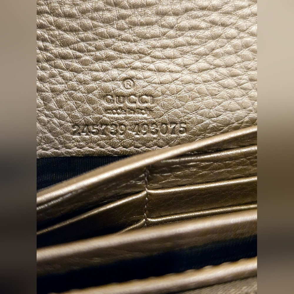 Gucci Metallic Cellarius Calfskin 1973 Continental Wallet - Picture 13 of 16